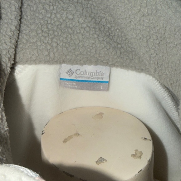 Columbia Sportswear Sherpa Fleece Pullover | Colorblock Grey & White | Large - Picture 2 of 9